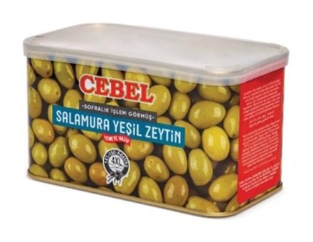 Cebel Kokteyl Yeşil Zeytin Teneke 600 gr