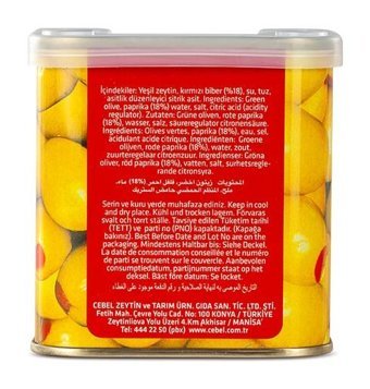 Cebel Biberli Yeşil Zeytin Teneke 600 gr