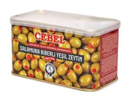 Cebel Biberli Yeşil Zeytin Teneke 600 gr