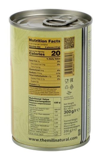 The Mill Biberli Yeşil Zeytin Teneke 300 gr
