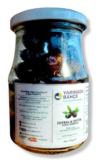 Yarımada Bahçe Az Tuzlu Siyah Zeytin 380 gr