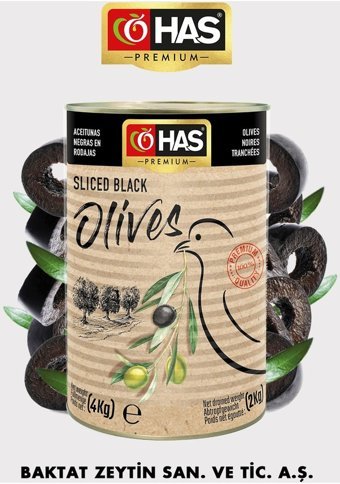 Has Premium Siyah Zeytin 4 kg