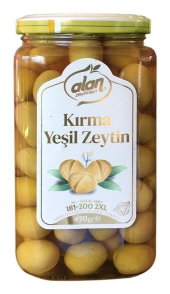 Alan Zeytinleri Yeşil Zeytin 450 gr