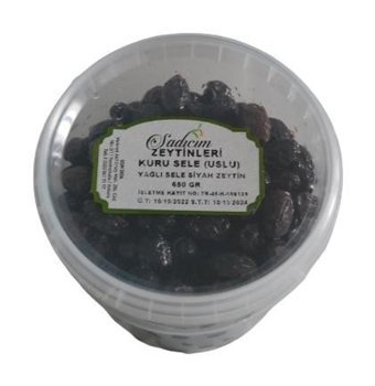 Sadıcım Tuzsuz Sele Siyah Zeytin 650 gr
