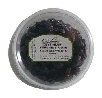 Sadıcım Tuzsuz Sele Siyah Zeytin 650 gr