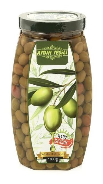 Aydın Yeşili Çizik Yeşil Zeytin 1.8 kg