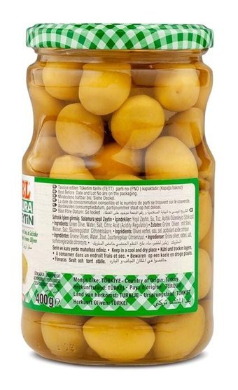 Cebel Kokteyl Yeşil Zeytin Kavanoz 400 gr