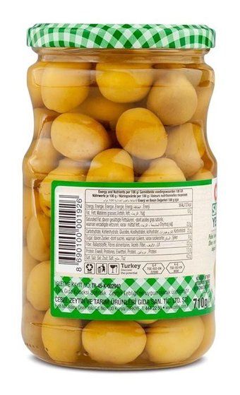 Cebel Kokteyl Yeşil Zeytin Kavanoz 400 gr