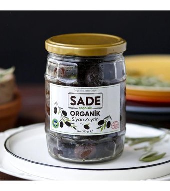Sade Organik Sele Siyah Zeytin 350 gr