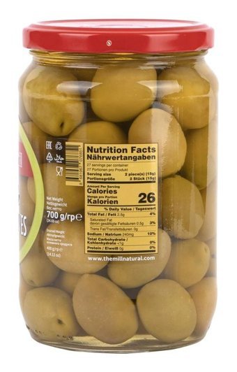 The Mill Kokteyl Yeşil Zeytin Kavanoz 700 gr