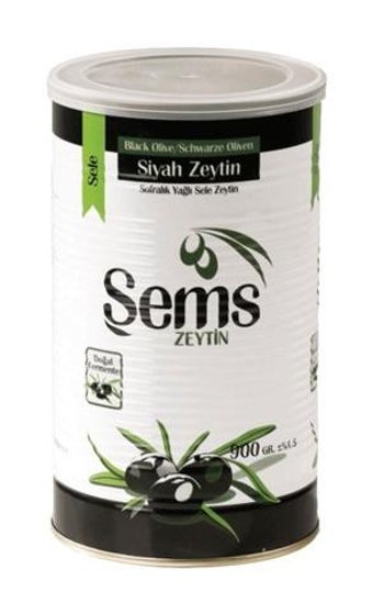 Şems Sele Siyah Zeytin 900 gr