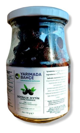 Yarımada Bahçe Az Tuzlu Siyah Zeytin 190 gr