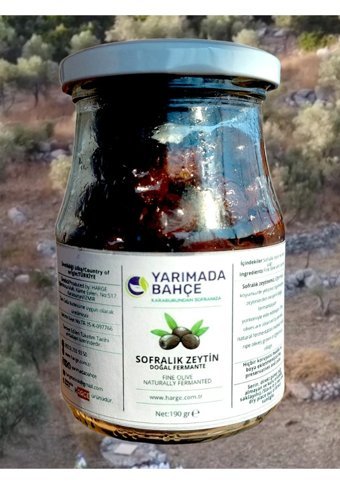 Yarımada Bahçe Az Tuzlu Siyah Zeytin 190 gr