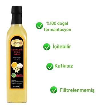 Hanzade Bitkisel Limon - Sarımsak Sirke 2x500 ml