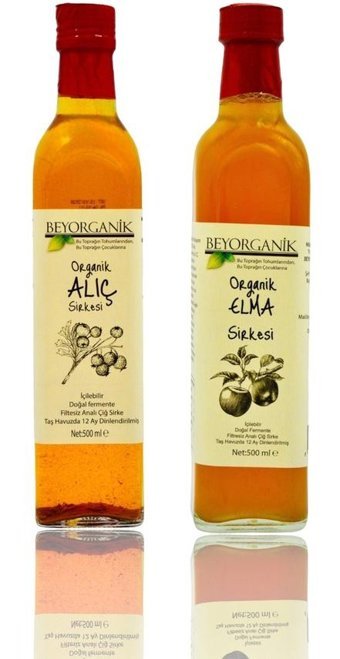 Beyorganik Elma - Üzüm Sirke 2x500 ml