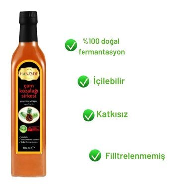 Hanzade Bitkisel Kozalak Sirke 500 ml
