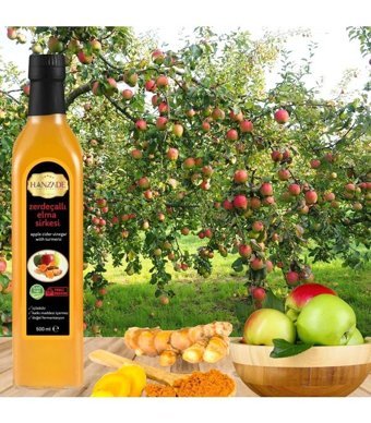 Hanzade Bitkisel Elma - Zerdeçal Sirke 3x500 ml