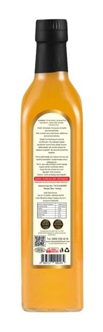 Hanzade Bitkisel Elma - Zerdeçal Sirke 3x500 ml