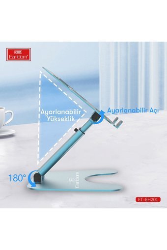 Earldom EH201 Metal Dikey Ayarlanabilir Taşınabilir Ayaklı Hareketli Laptop Standı