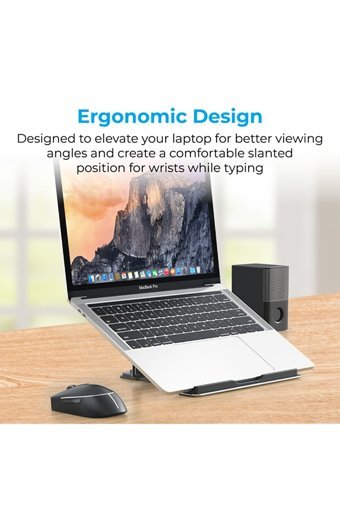 Promate Alüminyum Dikey Taşınabilir Ayaklı Hareketli Laptop Standı