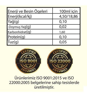 Hanzade Bitkisel Buğday Çimi Sirke 3x500 ml