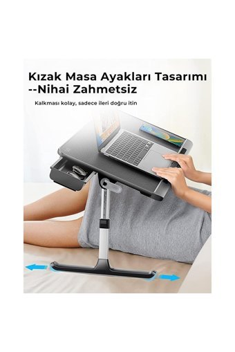 Bix K7 Katlanabilir Alüminyum Dikey Ayarlanabilir Taşınabilir Ayaklı Hareketli Laptop Standı