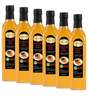 Hanzade Bitkisel Elma - Zerdeçal Sirke 6x500 ml