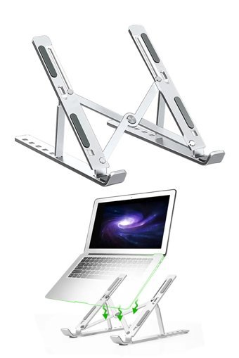 Ctrlf Katlanabilir Alüminyum Dikey Ayarlanabilir Taşınabilir Ayaklı Hareketli Laptop Standı