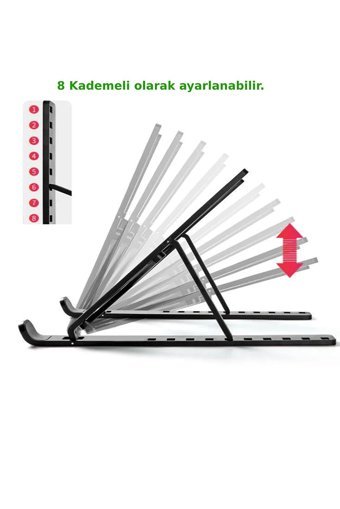 Ctrlf Katlanabilir Alüminyum Dikey Ayarlanabilir Taşınabilir Ayaklı Hareketli Laptop Standı