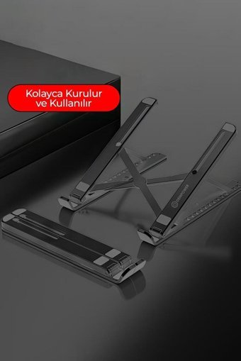 Mujgan Katlanabilir Plastik Dikey Ayarlanabilir Taşınabilir Ayaklı Hareketli Laptop Standı