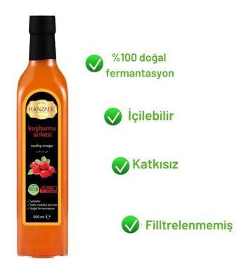 Hanzade Bitkisel Kuşburnu Sirke 6x500 ml
