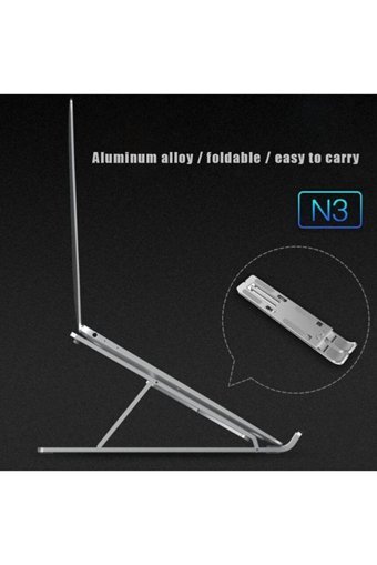 Techmaster Nuoxi N3 Katlanabilir Metal Dikey Ayarlanabilir Taşınabilir Ayaklı Hareketli Laptop Standı