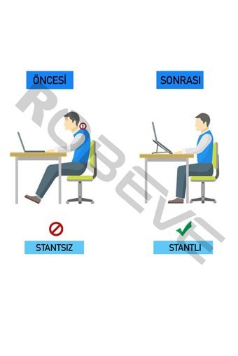 Robeve Katlanabilir Alüminyum Dikey Ayarlanabilir Taşınabilir Ayaklı Hareketli Laptop Standı