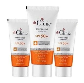 Dr. Clinic 50 Faktör Leke Karşıtı Güneş Kremi 3x50 ml