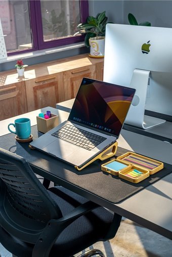 Woodsuppco Ahşap Taşınabilir Laptop Standı
