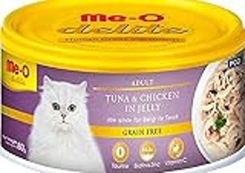 Me-o Delite Yetişkin Tavuk-Ton Balığı Jöleli Yaş Kedi Maması 80 gr
