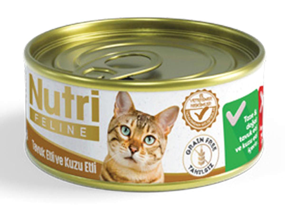 Nutri Feline Yetişkin Kuzu Etli-Tavuk Yaş Kedi Maması 6x85 gr