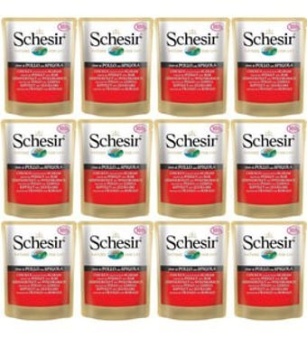 Schesir Yetişkin Levrek-Tavuk Yaş Kedi Maması 100 gr