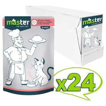Master Yetişkin Tavuklu Soslu Yaş Kedi Maması 24x80 gr