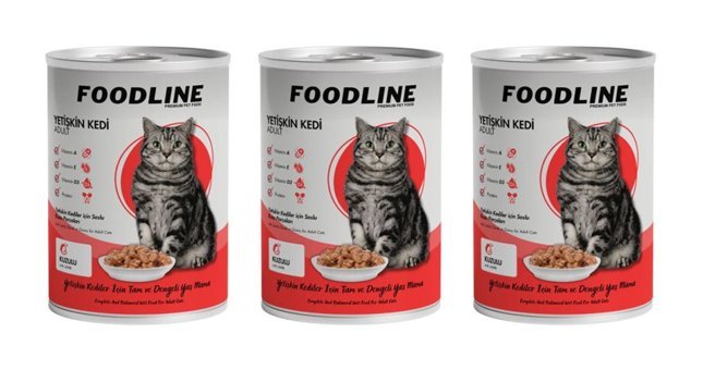 Foodline Yetişkin Kuzu Etli Parça Etli-Soslu Yaş Kedi Maması 3x400 gr