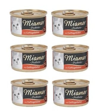 Miamor Pastete Yetişkin Ciğer Parça Etli Yaş Kedi Maması 6x85 gr