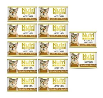 Nutri Feline Yetişkin Kuzu Etli-Tavuk Yaş Kedi Maması 12x85 gr