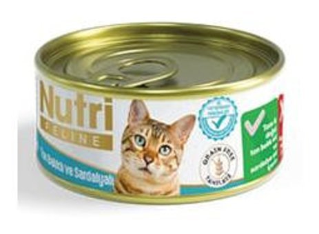 Nutri Feline Yetişkin Sardalya-Ton Balığı Yaş Kedi Maması 6x85 gr