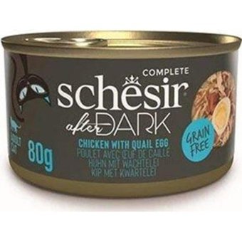 Schesir After Dark Pate Yetişkin Bıldırcın Yumurtası-Tavuk Yaş Kedi Maması 80 gr