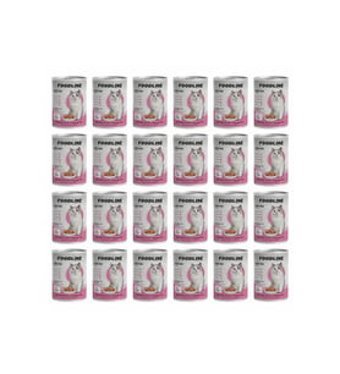 Foodline Yavru Tavuklu Parça Etli-Soslu Yaş Kedi Maması 24x400 gr