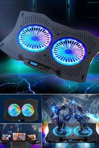 Utelips Katlanabilir Plastik Dikey Ayarlanabilir Soğutuculu Taşınabilir RGB Laptop Standı