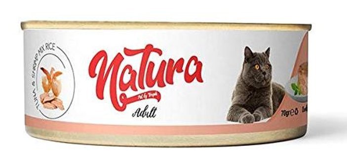 Natura Yetişkin Karides-Ton Balığı Jöleli Yaş Kedi Maması 70 gr
