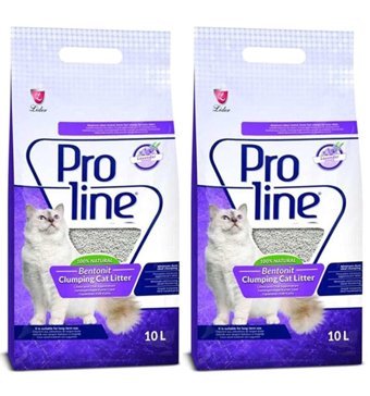Pro Line Lavanta Kokulu Topaklanan İnce Taneli Bentonit Kedi Kumu 2x10 lt