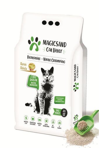 Magicsand Kavun kokulu Topaklanan İnce Taneli Bentonit Kedi Kumu 20 lt
