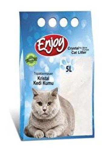 Enjoy Topaklanan İnce Taneli Silika Kedi Kumu 5 lt